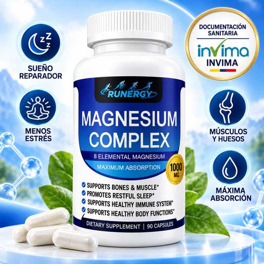 MAGNESIUM COMPLEX 8 EN 1: Energía, Descanso y Apoyo Muscular en Una Sola Fórmula