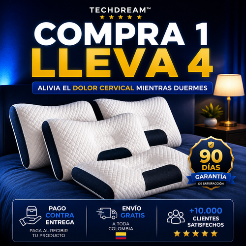 Pack de 4 Almohadas TechConfort™ – Comodidad y Descanso